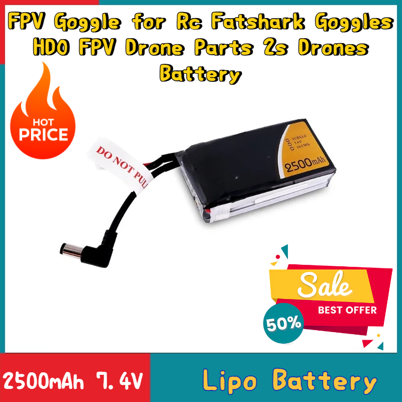 Fpv Drone Goggles - 2500mAh 7.4V Upgrade 1C Lipo Battery