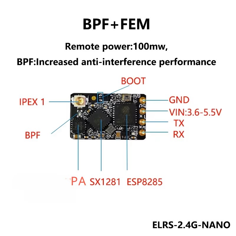 ELRS 2.4GHz NANO Receiver Expr - Fpv Drone Vtx ulasan dan harga